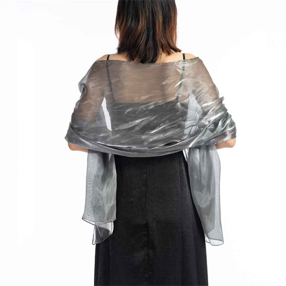Central Chic Bridesmaid Iridescent Wrap Shawl Pashmina For Weddings Parties Brides Bridal Wear