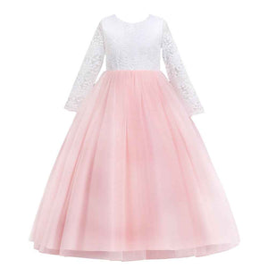 Flower Girl Dress Boho Flower Girl Toddler Junior Bridesmaid Fall Flower Girl Tulle Flower Girl Long Sleeve Flower Girl Dress