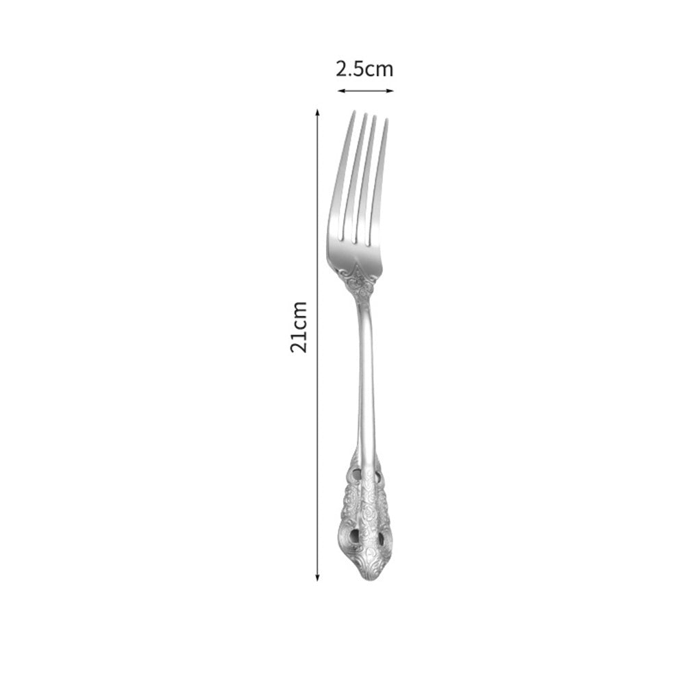 Vintage Embossed Wedding Cutlery Set - Stainless Steel Knives & Forks Gift