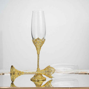 Vintage Champagne Flutes Glass Goblets Wedding Gifts