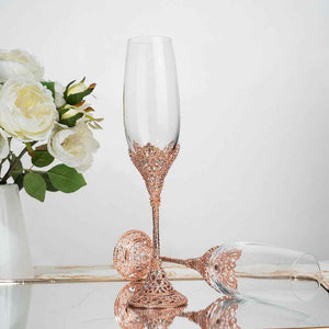 Vintage Champagne Flutes Glass Goblets Wedding Gifts