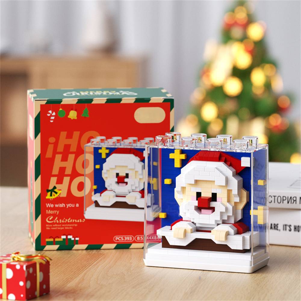 Protective storage cover for Christmas building block toys — keeps pieces organised for travel and classroom use