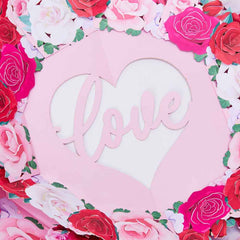 3D Creative Cupid Rose Wreath Pop Up Home Decor Garland