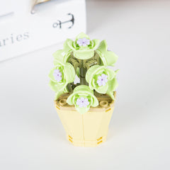 Potted Succulent Building Blocks Set | Botanical Flower Bricks Gift