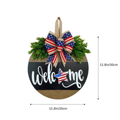 4th of July Welcome Door Sign Independence Day Decorations Front Door Decor