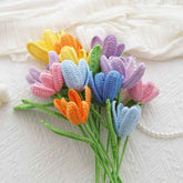 1pc Handmade Knitted Flower Blooming Tulip Crochet Flower Gift for Her