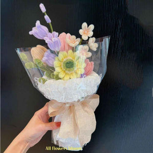 Pipe Cleaner Flowers Bouquet Handmade Twist Stick Bouquet Gift for Her Wedding Gift