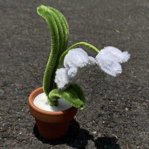 Pipe Cleaner Potted Plant Handmade Twist Stick Flowers Gift