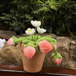 Pipe Cleaner Potted Plant Handmade Twist Stick Flowers Gift