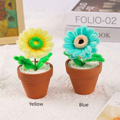 Pipe Cleaner Potted Plant Handmade Twist Stick Flowers Gift for Lover