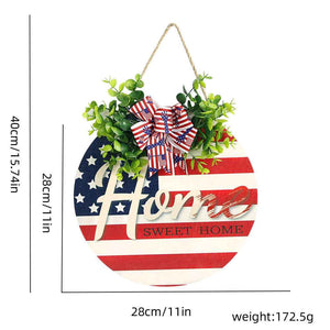 4th of July Welcome Door Sign Independence Day Decorations Front Door Hanger Gifts