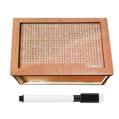 Personalised Wooden Money Box with Counter | Reusable Piggy Bank for Adults & Kids