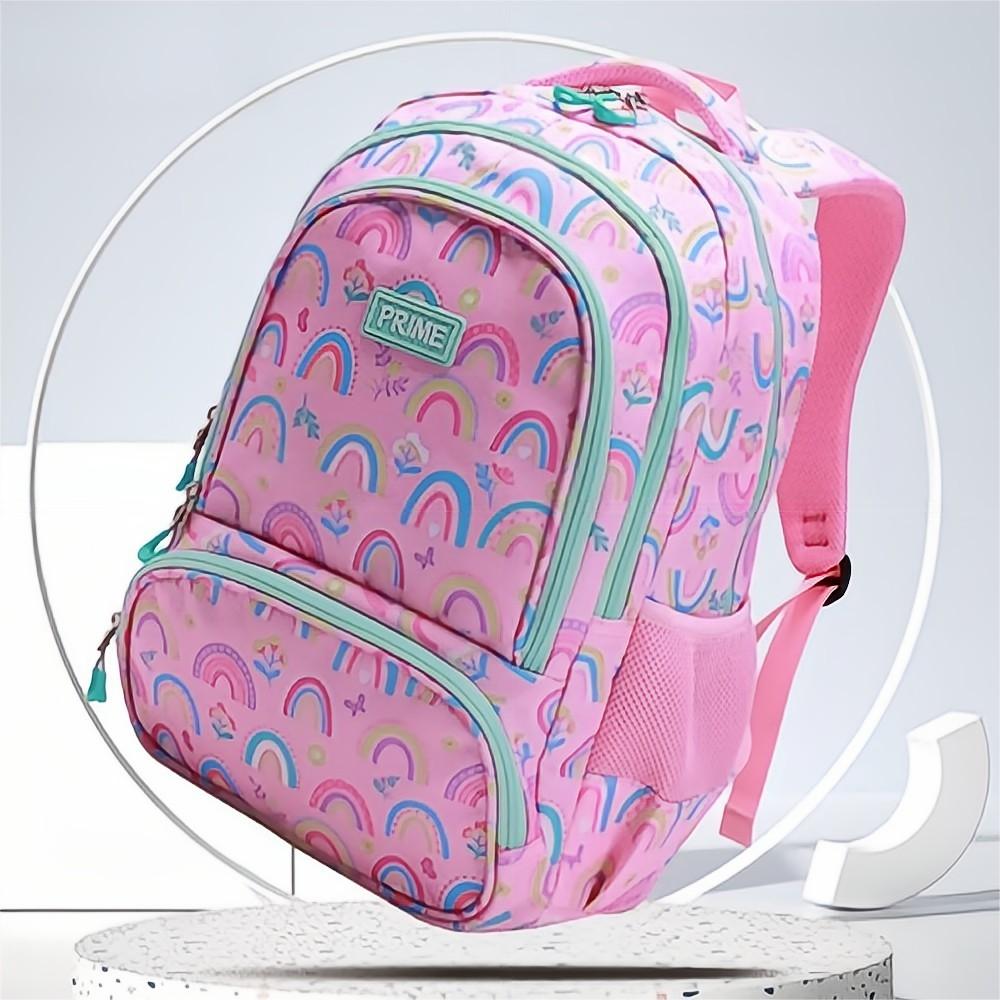 Rainbow Astronaut kids backpack side view – soft adjustable straps and compact size for toddlers