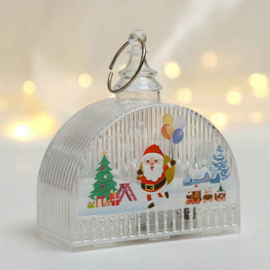 Christmas Light-Up LED Lamps with Hanging Ring Window Display Christmas Tree Pendant Christmas Decoration