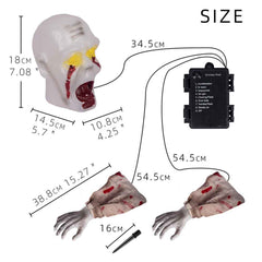 Halloween Decorations Outdoor Lighted Zombie Skeleton for Garden Haunted House Graveyard Halloween Party Decor