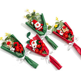 Handmade Crochet Christmas Flower Bouquet – Forever Blooming Wool Knitted Floral Arrangement