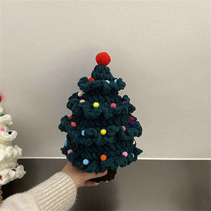 Crochet Christmas Tree Handmade Knitted Ornament Christmas Day Gift