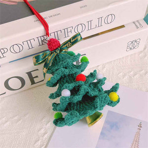 Crochet Christmas Tree Handmade Knitted Ornament Christmas Day Gift