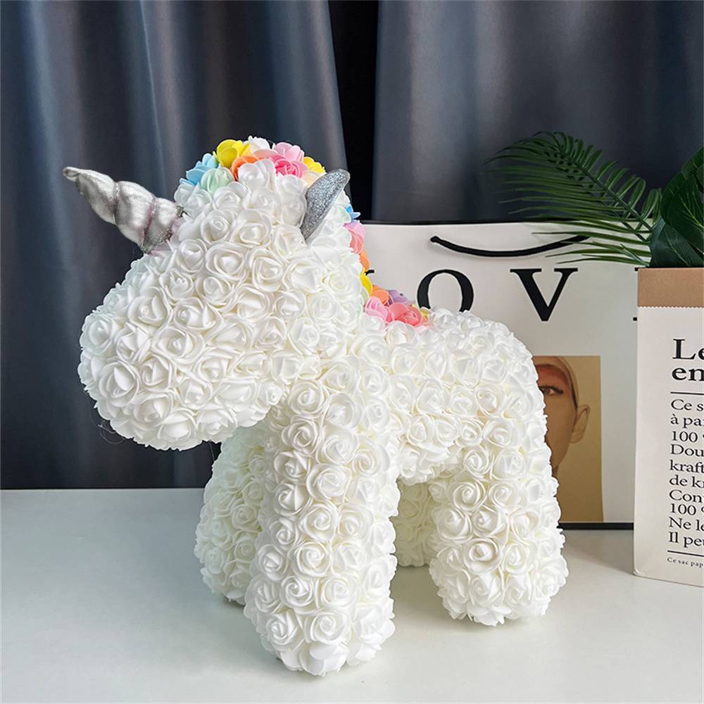 Gift packaging of Rose Flower Unicorn – ready‑to‑gift handmade foam keepsake, perfect for birthdays and anniversaries