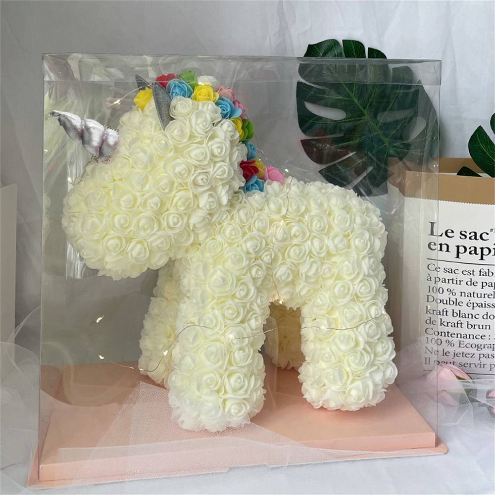 Close-up of clustered foam rose blooms on Rose Flower Unicorn – artisan craftsmanship and lifelike petals
