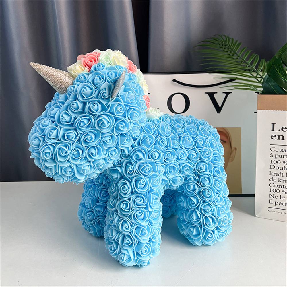 Unboxing of Rose Flower Unicorn showing protective packaging – handmade product ready for dispatch