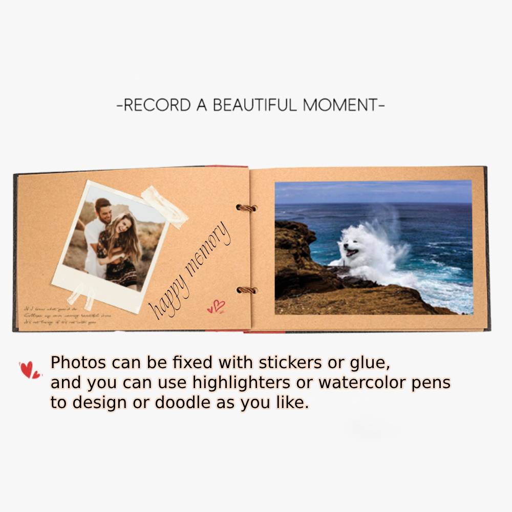 Our Adventure Book: Handmade Retro DIY Scrapbook for Travel Memories | Valentine's Gift