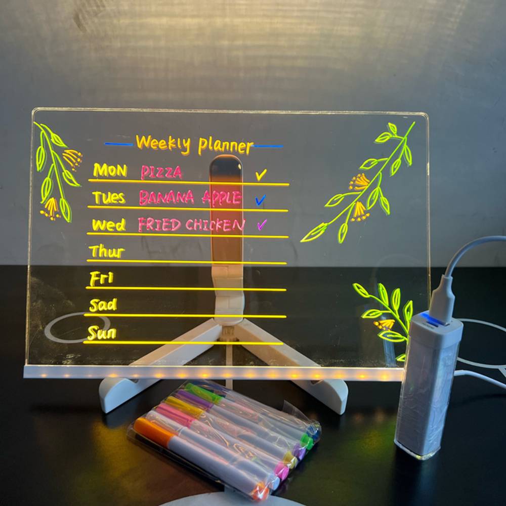 Kids-friendly LED message board in action.