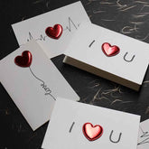 Love Greeting Card Three-dimensional Heartbeat Creative Card Set of 3 Designs