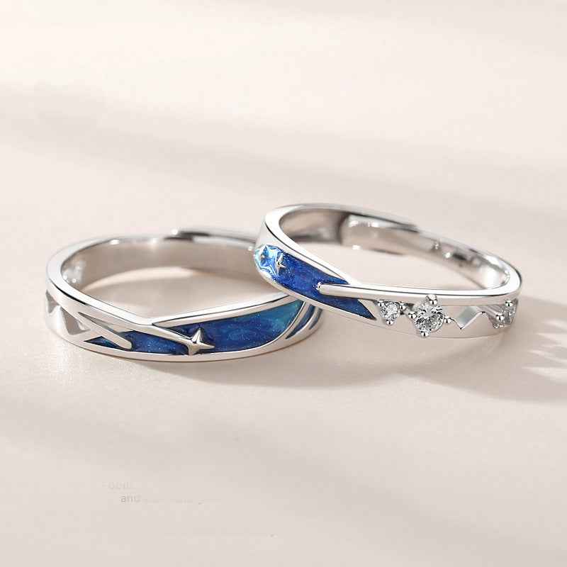 Meteor Star Couple Rings Matching Rings Adjustable Ring Jewelry Gift