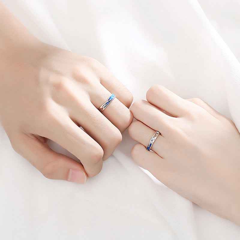 Meteor Star Couple Rings Matching Rings Adjustable Ring Jewelry Gift