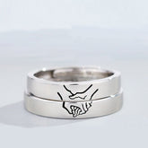 Adjustable Matching Promise Couple Rings | Personalised Love Jewellery