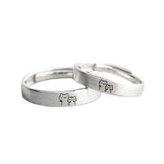 Cute Cat Matching Ring Adjustable Ring Animal Couple Jewelry Gift