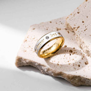 Matching Promise Rings Couple Stainless Steel Ring Jewelry Gift for Lovers