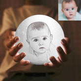 Custom 3D Printed Photo Lunar Light Moon Lamp