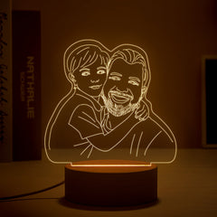 Personalised 3D Photo Lamp | Custom Anniversary & Birthday Night Light UK