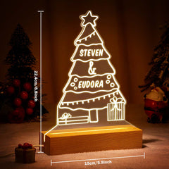 Personalised Name Acrylic Night Light | Custom LED Christmas Gift for Friends & Girlfriend