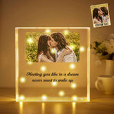 Personalized Photo Transparent Acrylic Decor Night Light Unique Lighted Block Lamp Gift for Girl