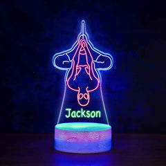 Custom Name Multicolor Spiderman Acrylic Lamp