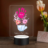 Personalised Name & Date Night Light with Handprint - Custom Mother's Day Gift Lamp