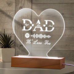 Custom Engraved LED Night Light | Personalised Father's Day Gift