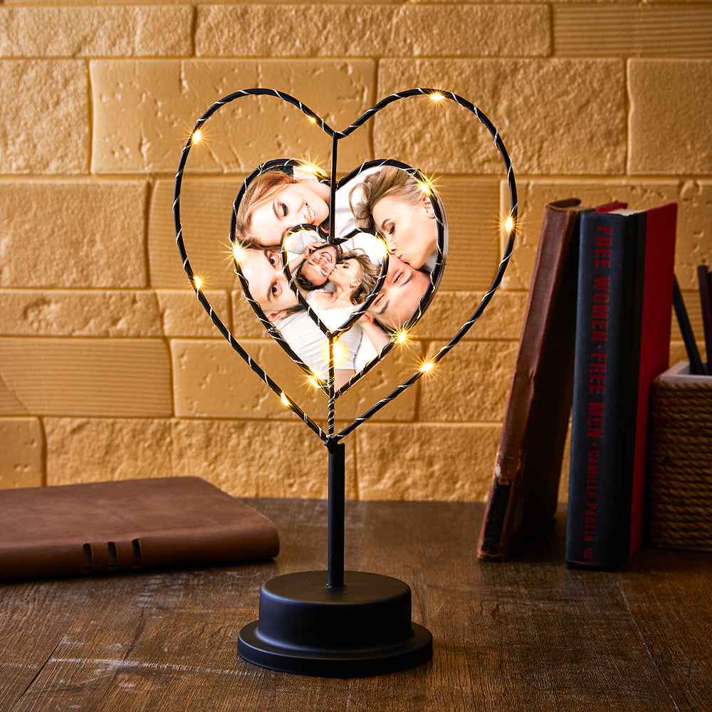 Custom Photo Lamp Love LED Night Light Personalized Heart-shaped Lamp Gift for Lover