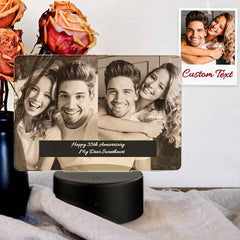 Personalized Gifts 3D LED Rectangular Base Acrylic Photo Lamp Gift For Mother's Day
