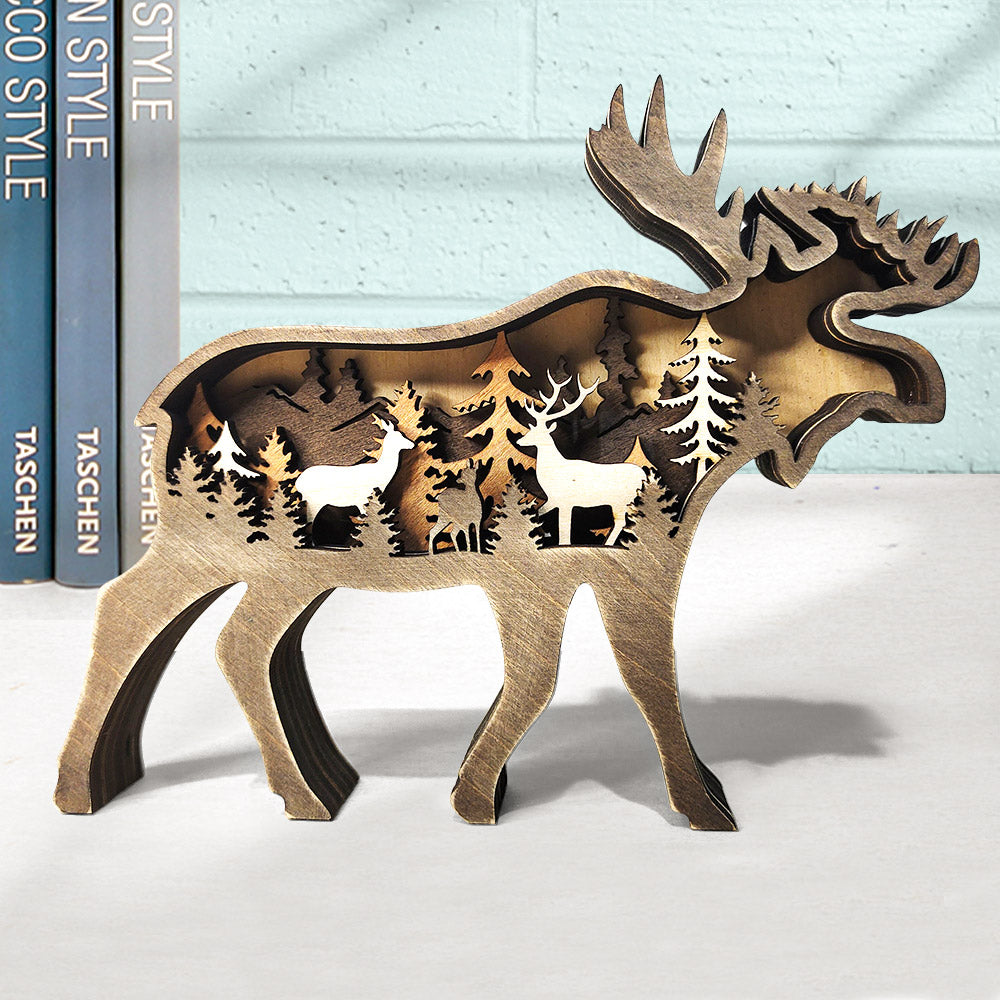 Personalised Woodland Bear Silhouette Statue - Custom Engraved Home Decor