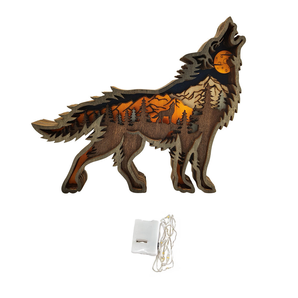 Personalised Woodland Bear Silhouette Statue - Custom Engraved Home Decor