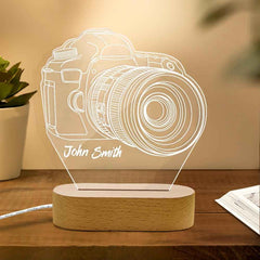 Personalized Name 3D Camera Acrylic Night Light