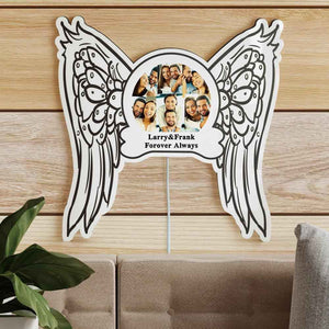 Custom Photo Engraved Night Light Angel Wings Home Gifts