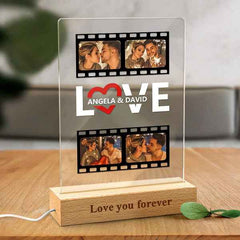 Custom Photo Lamp Film Photo Acrylic Lights Plaque Gifts for Her