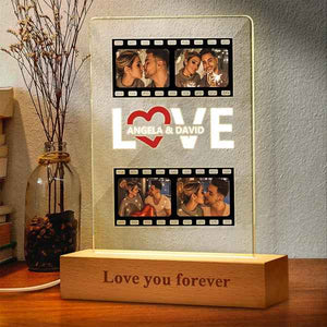 Custom Photo Lamp Film Photo Acrylic Lights Plaque Gifts for Her