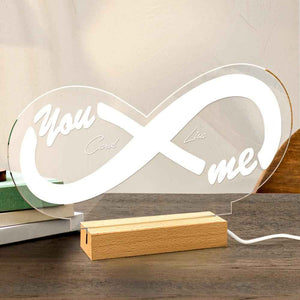 Infinity Led Night Light Personalized Neon Sign Led Lamp Acrylic Night Light Gift for Couple