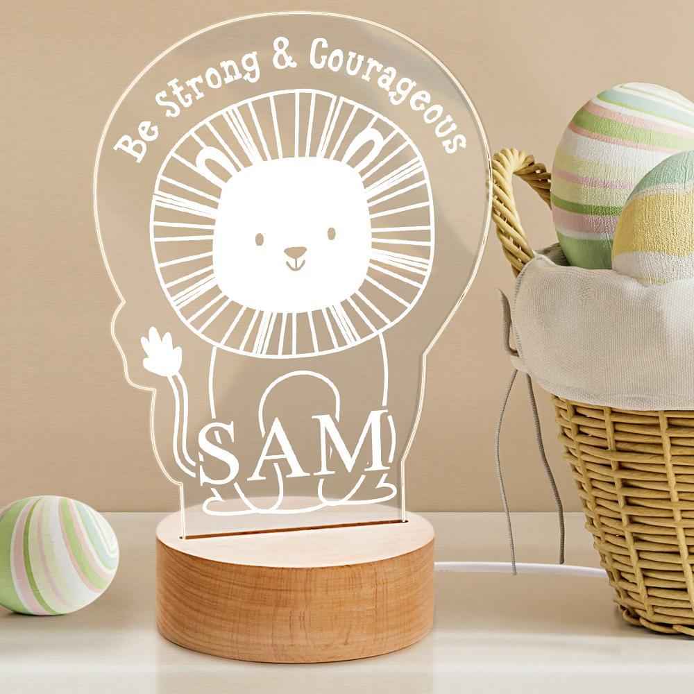 Customized 3D Personalized Lion Shaped Night Light Gifts for Friends